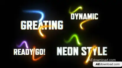 Neon Text  Lower Thirds Elements template preview