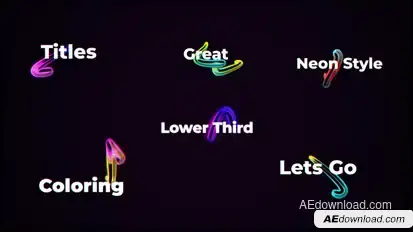 Neon Titles Titles template preview