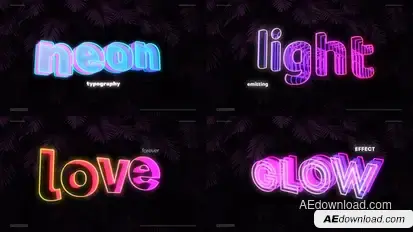 Neon Titles - Text Animation Titles template preview