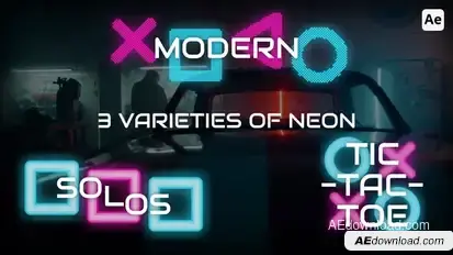 Neon Titles | AE Titles template preview