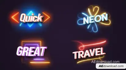 Neon Titles Animation Titles template preview