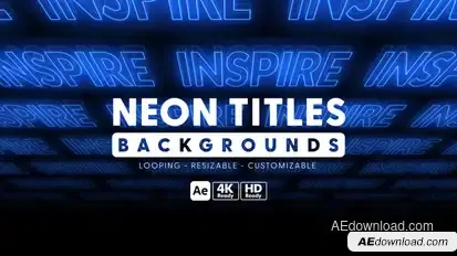Neon Titles Backgrounds Titles template preview
