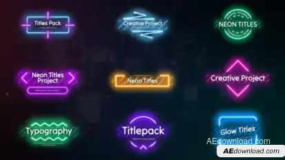 Neon Titles Titles template preview