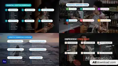 Nested list Titles Infographics template preview