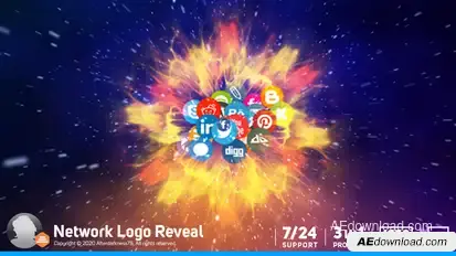 Network Logo Reveal Logo Stings template preview