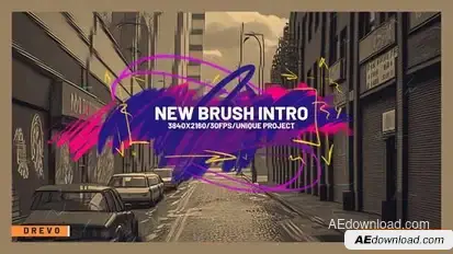 New Brush Intro/ Movie Logo Opener/ Parallax/ 3D Slideshow/ Art Comics Slide/ DC/ Marvel/ Superhero Openers template preview