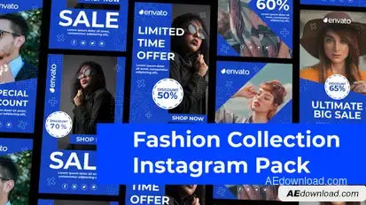 New Fashion Collection Instagram Reels broadcast-packages template preview