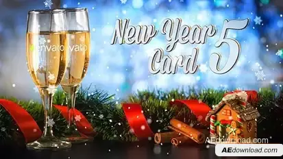 New Year Card 5 Openers template preview