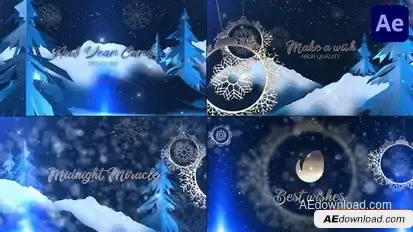 New Year Card for After Effects Openers template preview