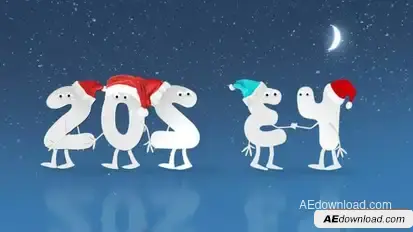 New Year Cartoon 2024 | After Effects Openers template preview
