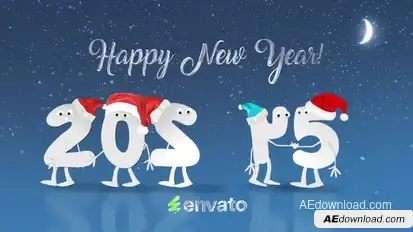 New Year Cartoon 2025 | After Effects Openers template preview