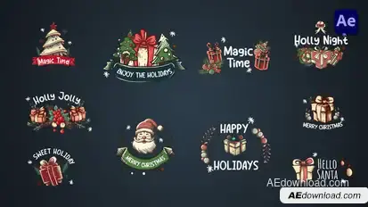 New Year Christmas titles [After  Effects] Titles template preview