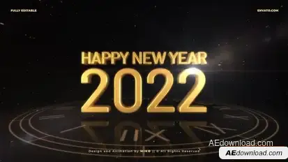 New Year Countdown 2022 3D Openers template preview