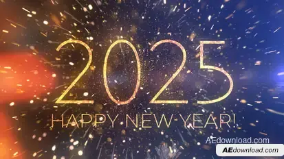 New Year Countdown 2025 Elements template preview