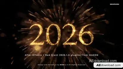 New Year Countdown 2026 Elements template preview