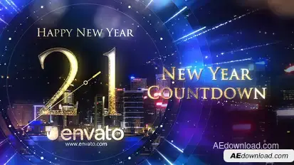 New Year Countdown Elements template preview