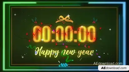 New Year Countdown Elements template preview