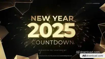 New Year Countdown Elements template preview