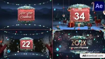 New Year Countdown for After Effects Openers template preview