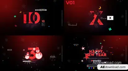 New Year Countdown Version 0.1 Elements template preview