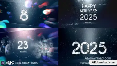 New Year Diamond Countdown v2 4K Openers template preview