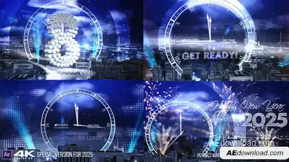 New Year Eve Countdown 2025 Openers template preview