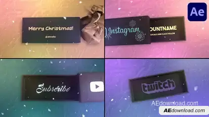 New Year Gift Box Logo for After Effects Logo Stings template preview