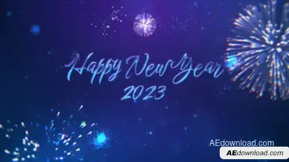 New Year Greetings Video Displays template preview