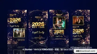 New Year Instagram Stories Openers template preview
