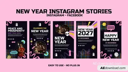 New Year Instagram Stories Openers template preview