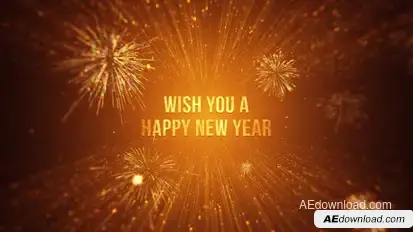 New Year Message Video Displays template preview
