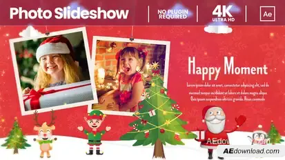Christmas Slideshow Video Displays template preview