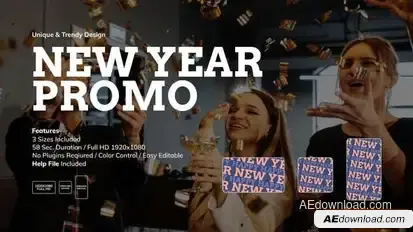 New Year Promo Event Openers template preview
