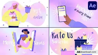 New Year Slides | After Effects Openers template preview