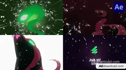 New Year Snake Opener | After Effects Openers template preview