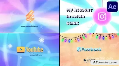 New Year Snow Logo Typography | After Effects Titles template preview
