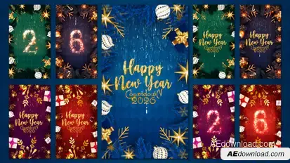 New Year 2026 Reel Elements template preview