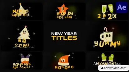 New Year Titles for After Effects Titles template preview