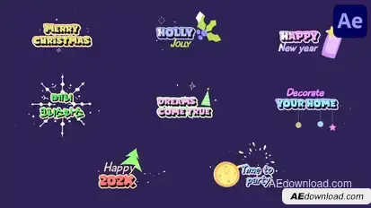 New Year Titles for After Effects Titles template preview