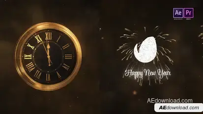 New Year Unique Countdown Elements template preview