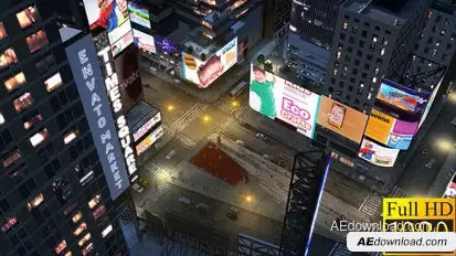 New York Time Square 2 Video Displays template preview