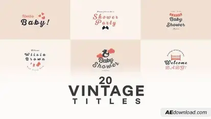 Newborn Title Titles template preview