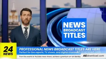 News Broadcast Titles Titles template preview
