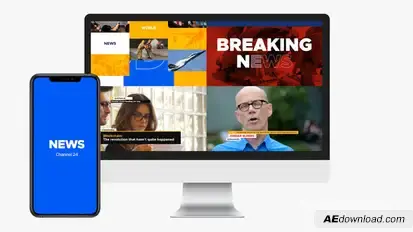 News Channel Rebrand Instagram TV Pack broadcast-packages template preview