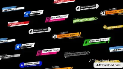 News Live Lower Thirds Elements template preview