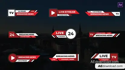 News Lower Thirds After Effects Elements template preview