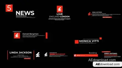 News Lower Thirds V.7 Elements template preview