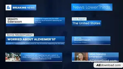 News LowerThirds Titles template preview