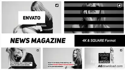 News Magazine Video Displays template preview