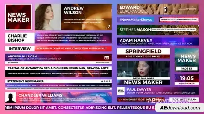 News Maker - Lower Thirds broadcast-packages template preview